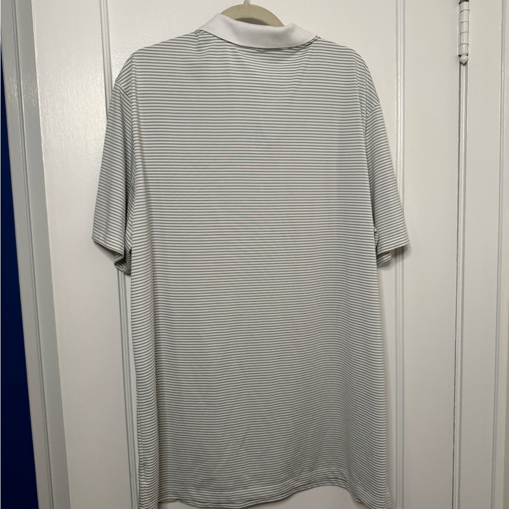 Nike Men's Polo Shirt - Black and White Stripes - Picture 2 of 3